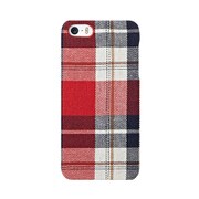 TR-FCFIP16E-RC [iPhone SE/5s/5用 NUNO バックケース レッドチェック]