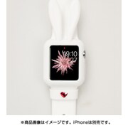 Apple Watch 38mm対応 シリコンケース Honey Bunny Bumper created with Swarovski Crystals ホワイト
