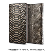 iPhone 6 Plus/6s Plus用 手帳型 牛本革 レザーケース PYTHON diary ゴールド