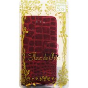 フルールデプリエ 手帳型ケース iPhone SE/5s/5用 クロコダイル RD