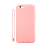 TR-SCIP144R-PK [iPhone 6/6s用 シリコンケース カードポケット 抗菌 ストラップ フィルム付 ピンク]
