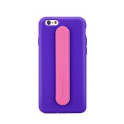 TR-SCBIP144R-PP [iPhone 6/6s用 シリコンケース カードポケット＆背面バンド 抗菌 フィルム付 パープル]