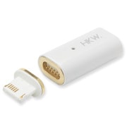 マグネット式充電アダプターセット ライトニング用 ホワイト HKW-LMAGS01-WH