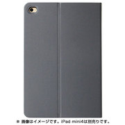 iPad mini4用 ヘアライン フラップケース グレー OWL-CVIPM404-GY