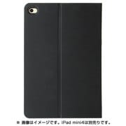 iPad mini4用 ヘアライン フラップケース ブラック OWL-CVIPM404-BK