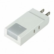 コンパクトタップ 2個口ライト付 A-CT002LED(W)