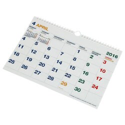 ヨドバシ Com Clk43 01 16年4月始まり 壁掛カレンダー リングタイプ サイズ 通販 全品無料配達