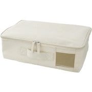 YFB-2 N-8858 [ファブリック収納ボックス 衣類収納ケース フタ付き W38×D26×H12.5cm]