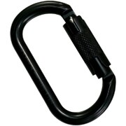 TAL124RB [アルミ製オーバルカラビナ ロックセーフ ブラック]