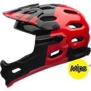 MTB用 フルフェイス ヘルメット スーパー 2R ミップス Lサイズ ブラック/レッドアグレッション