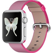 Apple Watch Sport 38mm シルバーアルミニウムケースとピンクウーブンナイロン