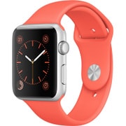 Apple Watch Sport 42mm シルバーアルミニウムケースとアプリコットスポーツバンド