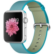 Apple Watch Sport 42mm シルバーアルミニウムケースとスキューバブルーウーブンナイロン
