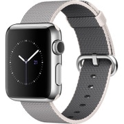 Apple Watch 38mm ステンレススチールケースとパールウーブンナイロン