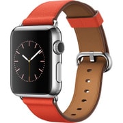 Apple Watch 38mm ステンレススチールケースとレッドクラシックバックル