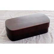食器洗い機対応 ダークブラウン 紀州桧ランチボックス TypeS-4