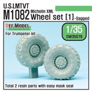DW35078 [1/35スケール 現用米 M1082 トレーラー 自重変形タイヤ1 ミシュラン トランぺッター用]