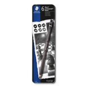 描画用高級鉛筆 マルス ルモグラフ ブラック 6本セット 100B-G6