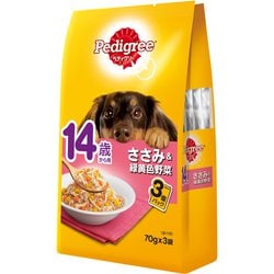 14歳から用ささみ＆緑黄色野菜 [犬用 ウェットフード 70g×3袋 14歳～総合栄養食]