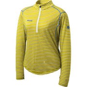MJKS6524W CTRN L [WS CLIMB WOOL PP BOR（ウイメンズクライムウールピーピーボーダーロングスリーブジップ Lサイズ）]