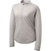 MJKS6524W LGRY M [WS CLIMB WOOL PP BOR（ウイメンズクライムウールピーピーボーダーロングスリーブジップ Mサイズ）]