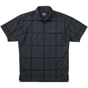 TSMC1605 16SS BK L [ディンプルメッシュ チェック ワイドスプレッドシャツ メンズ Lサイズ ブラック]