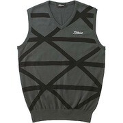 16SS 1667 ニットベスト ダイヤ BK-L
