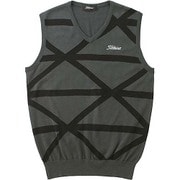 16SS 1667 ニットベスト ダイヤ BK-M