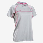 WD022LGY [BM・DRY WOMEN ハーフスリーブ8 レディース Lサイズ グレー]