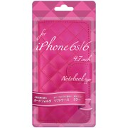 BJQL-IP6PK [iPhone 6/iPhone 6s用 キルティング調手帳型ケース ピンク]