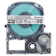 PROテープカートリッジ キレイにはがせるラベル 透明/黒文字 6mm ST6KE