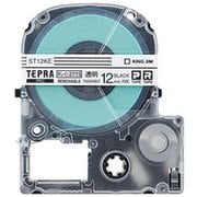 PROテープカートリッジ キレイにはがせるラベル 透明/黒文字 12mm ST12KE