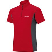 1104928 [クールハーフスリーブジップシャツMen's ディープレッド(DRD) Sサイズ]