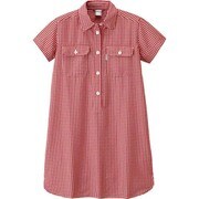 1114236 [WIC ドライタッチ シャツワンピース Kid's レッド(RD) サイズ130]