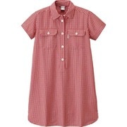 1114236 [WIC ドライタッチ シャツワンピース Kid's レッド(RD) サイズ140]