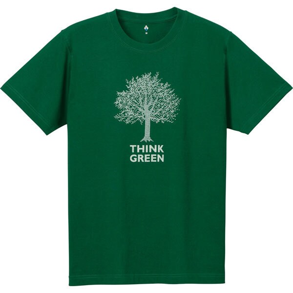 2104511 [ペアスキンコットン T THINK GREEN 男女兼用 XLサイズ ダークグリーン（DGN）]