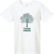 2104526 [ペアスキンコットン T レディース THINK GREEN Lサイズ　ホワイト(WT)]