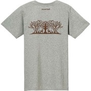 2104531 [ペアスキンコットン T レディース 切り絵 森の集い Sサイズ　ヘザーグレー(HGY)]