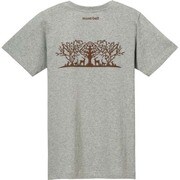 2104531 [ペアスキンコットン T レディース 切り絵 森の集い Lサイズ　ヘザーグレー(HGY)]