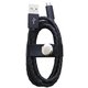 ファッションMicroUSBケーブル 1m ラティスブラック IQ-F-M-RA-BK