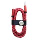 ファッションMicroUSBケーブル 1m ラティスレッド IQ-F-M-RA-RD
