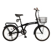 20インチ カラフル折りたたみ自転車 外装6段変速 ブラック BGC-F20-BK
