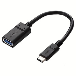 MPA-AFCM01NBK [スマートフォン用USBケーブル USB3.1 （C-Aメス） 認証品 0.15m ブラック]