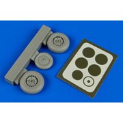 Me262A/B 用ホイールと塗装用マスク ホビーボス用 [1/48 レジン製エアクラフトパーツ]