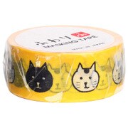 ふわり マスキングテープ にゃんこ 18mm（幅）×7m巻 FW47006