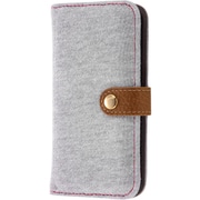 RT-P11FBC1/GR [iPhone SE/5s/5 手帳型ケース ファブリック スウェット ライトグレー]