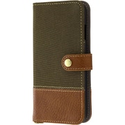 RT-P9FBC2/G [iPhone 6/6s 手帳型ケース ファブリック 帆布 カーキ・グリーン]