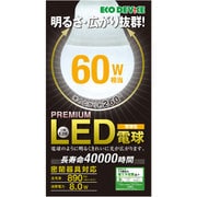 LED電球 60w相当 電球色 EBLE26-08WK27