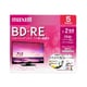 録画用BD-RE インクジェットプリンター対応 ひろびろ美白レーベル 片面1層(25GB) 5枚 BEV25WPE.5S