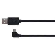 micro USBケーブル 最大2.4A出力 高速充電対応 L字コネクタタイプ ブラック 3m TM-SCU30BL